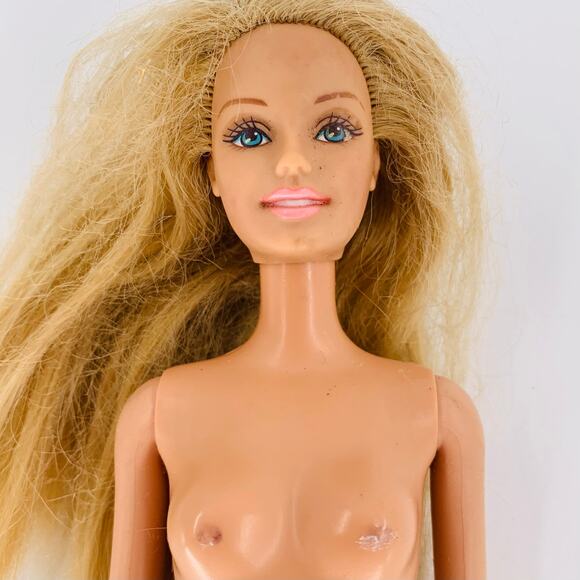 Barbie Doll Vintage 1999 Mattel 12 Inch Blonde Blue Eyes Nude Articulating Limbs - Picture 2 of 9